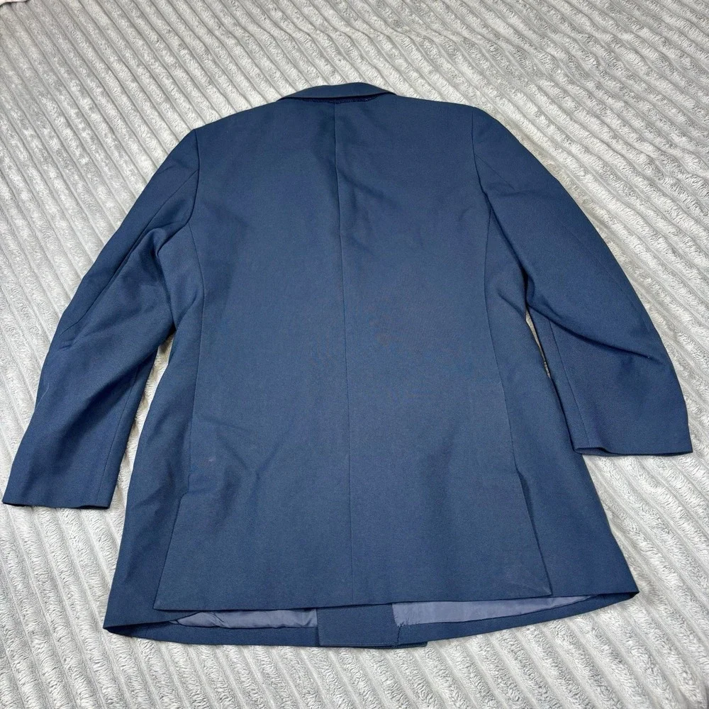 Garson Pierye men's size R42 dark blue silver tone buttons w‎ lions blazer